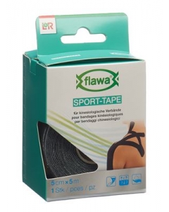 FLAWA Sport-Tape 5cmx5m schwarz