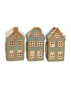 HERBORISTERIA Windlicht Houses green