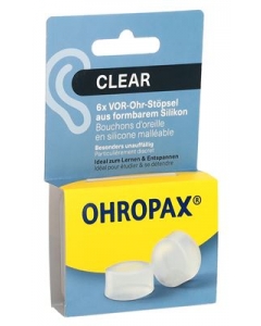 OHROPAX Ohrstöpsel Silicon Clear 6 Stk