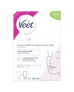 VEET PURE HAARENTFERN-SET GESICHT 2X50ML
