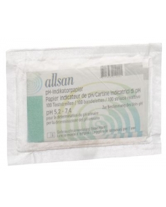 ALLSAN INDIKATORPAPIER PH 5.2-7.4 100 ST