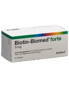 BIOTIN BIOMED FORTE TABL 5 MG BLIST 90 S