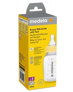 MEDELA MILCHFLASCHE 150ML MIT SAUGER S 0