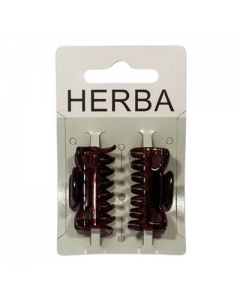 HERBA KLAMMER 3.8CM BRAUN 2 STK