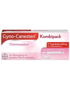 GYNO-CANESTEN KOMBIPACK 3 VAG TABL+20 G