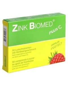 ZINK BIOMED plus C Lutschtabl Himbeer 50