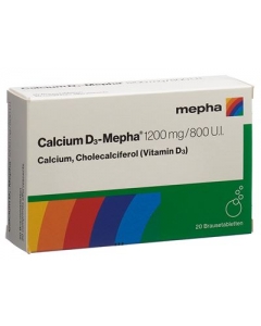 CALCIUM D3 MEPHA BRAUSETABL 1200/800 20