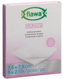 FLAWA GAZIN MULLKOMPRES 7.5X7.5CM STERIL
