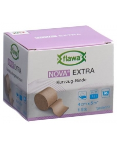 FLAWA NOVA EXTRA Kurzzugbinde 4cmx5m hau