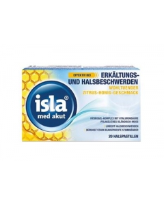 ISLA MED AKUT PASTILLEN ZITRUS HONIG 20