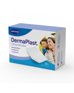 DERMAPLAST COMPRESS PLUS 7.5X10CM 25 STK