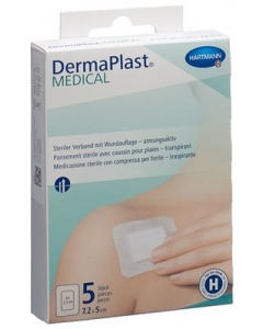 DERMAPLAST MEDICAL VLIESVERBAND 7.2X5CM
