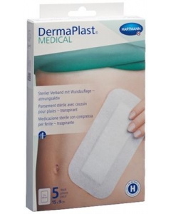 DERMAPLAST MEDICAL VLIESVERBAND 15X9CM 5