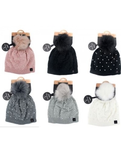 ANTONIO Mützen Ladies Pearls&Pom Pom